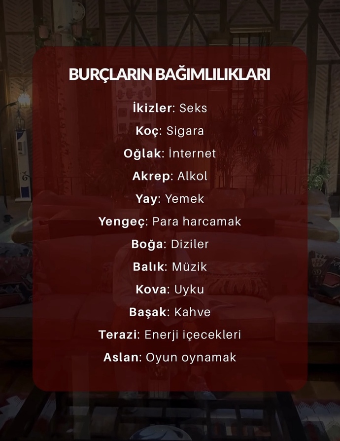 Burçların Bağımlılıkları Sen Hangi Burçsun?