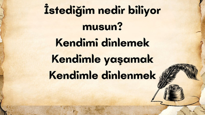 Senin istediğin nedir?
