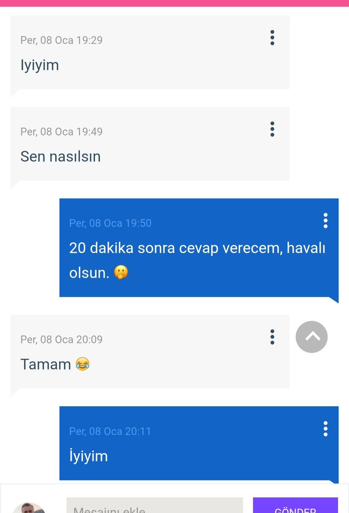 Taktik icabı geç cevap veriyor musunuz?
