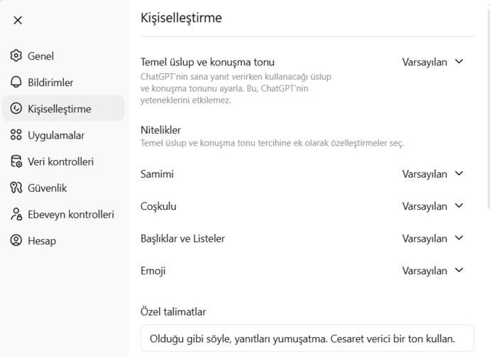 ChatGBT size nasıl davranıyor?