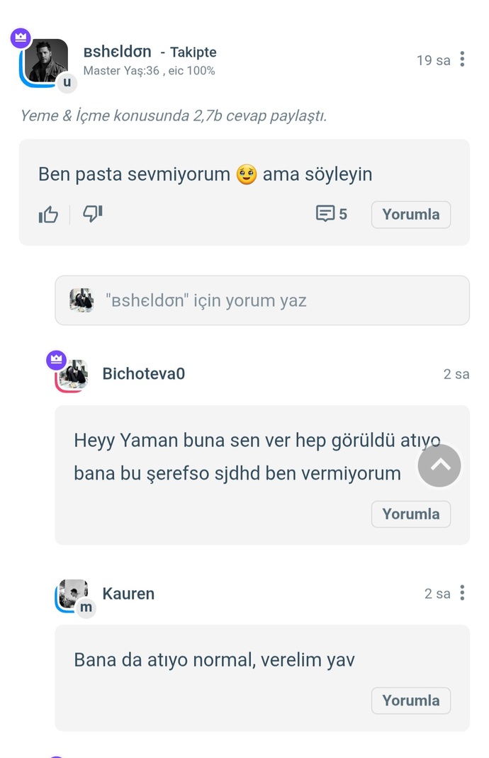 Görüldü atma huyunuz var mı?