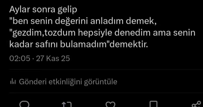 Ben senin değerini anladım demek sizin için ne ifade ediyor?