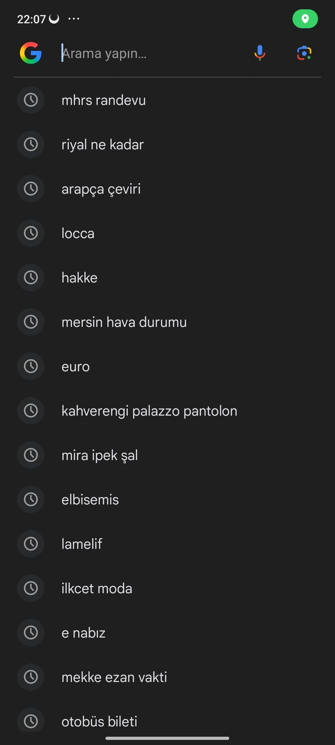 Google üzerinden en son ne arattınız?