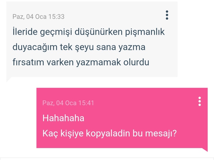Şu ana kadar aldığımız en ilginç mesaj?
