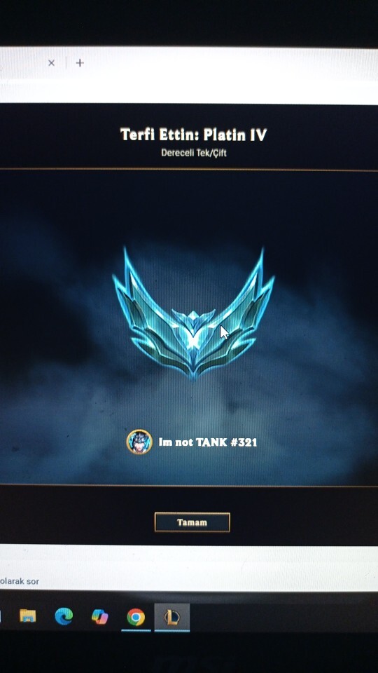 LoL oynayan var mı platin oldum?