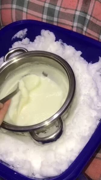 Karda dondurma yaptınız mı hiç?