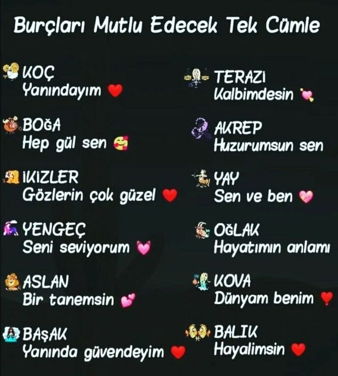 Burçları mutlu edecek tek cümle sizce ne olur, hangi burç ne duymak ister?