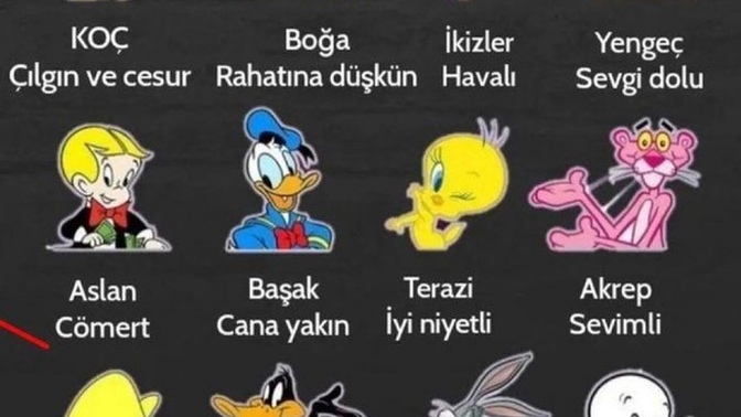 Burcuna göre hangi çizgi film karakterisin?