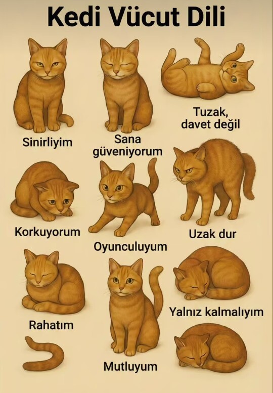 Kedilerin 🐈 vücut dilini çözebilir misin?