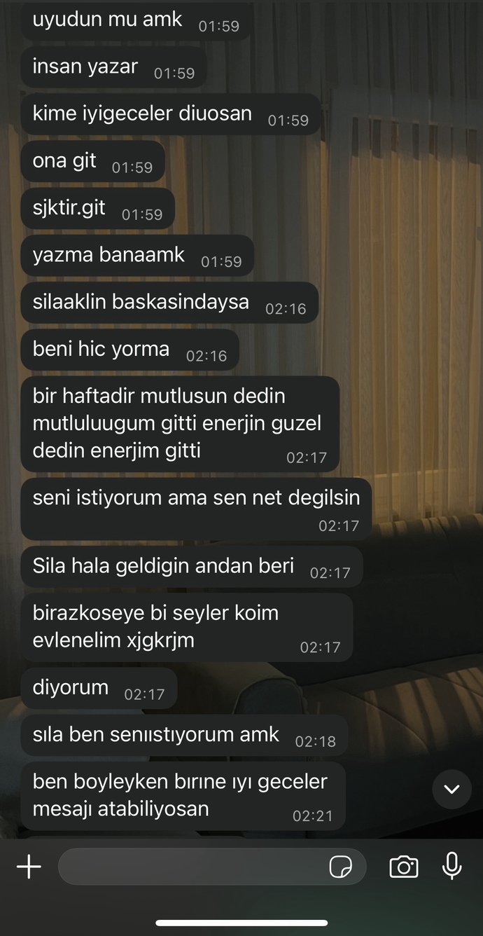 Eski sevgilimle tekrar barışma aşamasındaydık ben sağlıklıyım ama sanırım o değil?