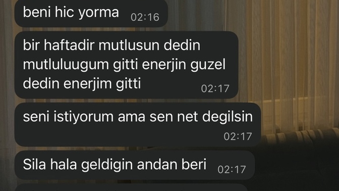 Eski sevgilimle tekrar barışma aşamasındaydık ben sağlıklıyım ama sanırım o değil?