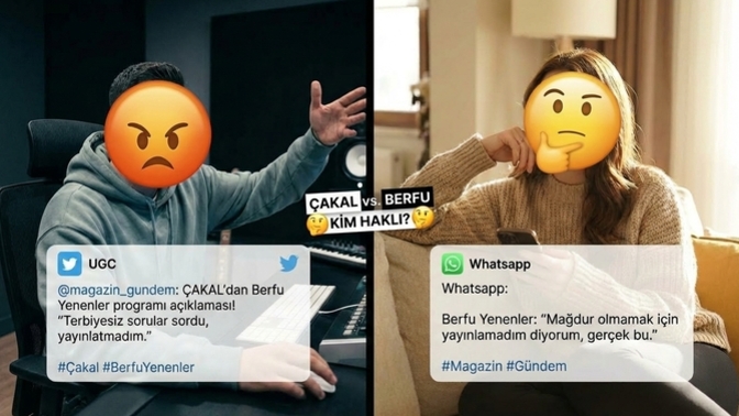Çakal ve Berfu Yenenler arasındaki yayınlanmayan program olayında sizce kim haklı?