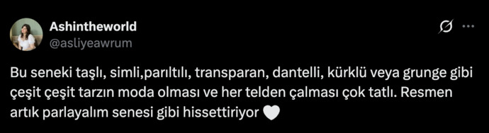 Taşlı, simli, transparan, dantel trendleri parıltılı bir yıl mı müjdeliyor?