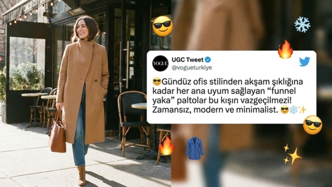 Funnel yaka palto bu kışın vazgeçilmezi mi oluyor?