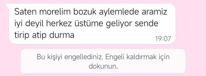 Böyle yazan biriyle konuşur musunuz?