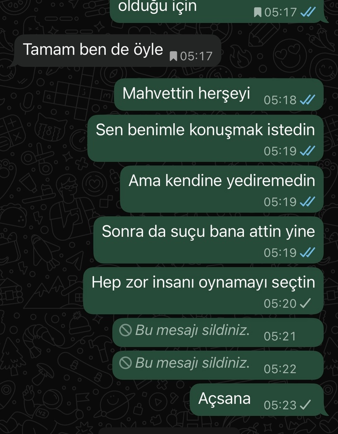 Eski sevgilim benimle bu saate kadar konuşup bakın ne yaptı 😭?