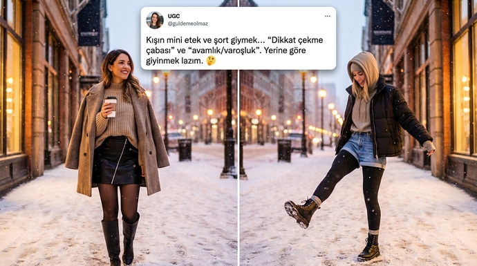 Kışın mini etek ve şort giymek gerçekten “varoşluk” mu? 🤔