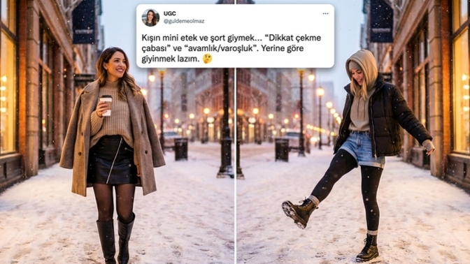 Kışın mini etek ve şort giymek gerçekten “varoşluk” mu? 🤔