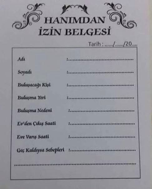 Sevgiliyken Hanımdan izin belgesi imzalar mısınız?