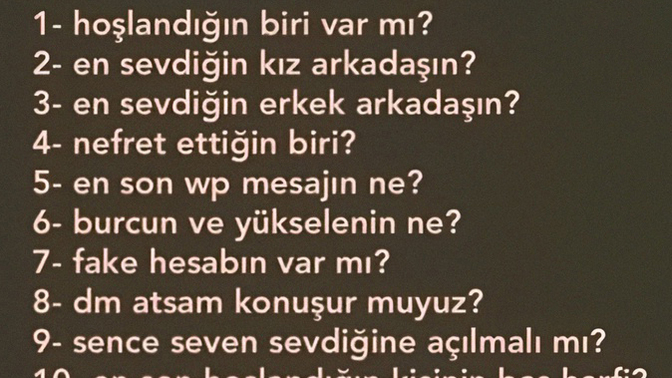 Hadi bana bir soru sorun :D?