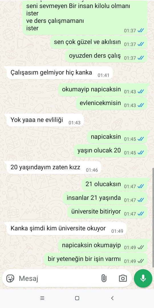 Üniversite okumayıp evlenmeyi de düşünmeye insan napicak?