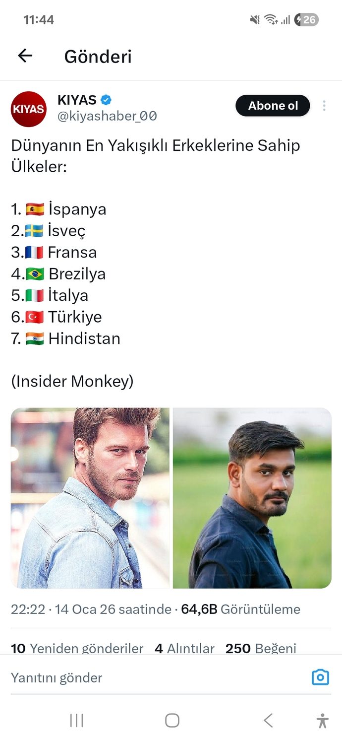 Türk Erkekleri yakışıklı mı :) ?