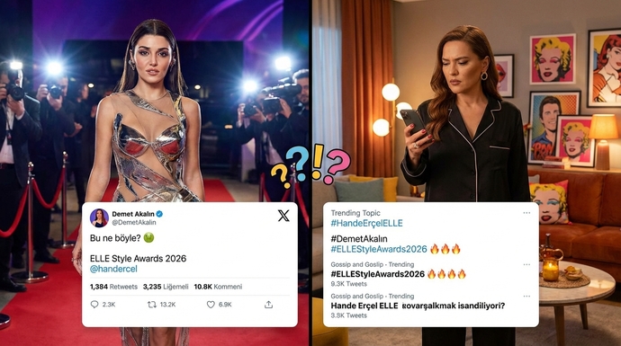 Hande Erçel’in Elle Style Awards kombini için Demet Akalının rüküş yorumuna ne diyorsunuz?