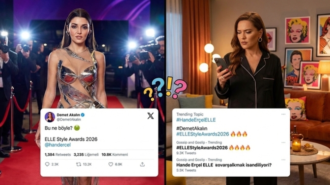 Hande Erçel’in Elle Style Awards kombini için Demet Akalın'ın "rüküş" yorumuna ne diyorsunuz?