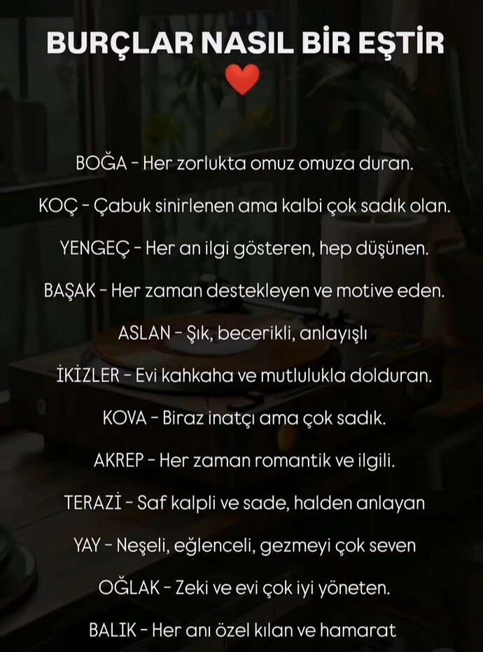 Burçlar nasıl bir eş / sevgilidir?