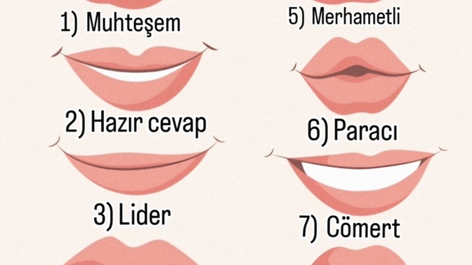 Dudak şekline göre nasıl birisin?