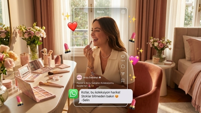 Pastel x Arzu Sabancı nude koleksiyonu: Sizce de “erişilebilir lüks” hissi vermiyor mu? 💄✨