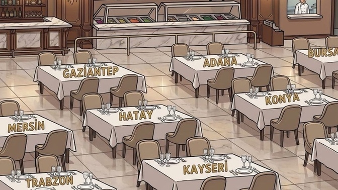 Yemek için hangi masaya oturursun?