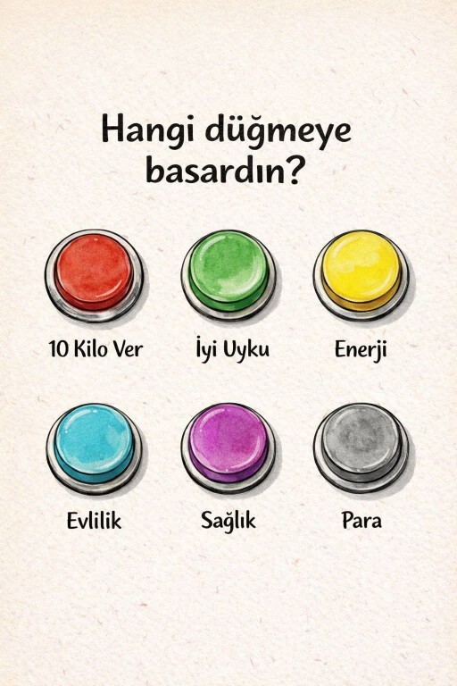 Şu an tek bir düğmeye basacak olsan bu hangisi olurdu?