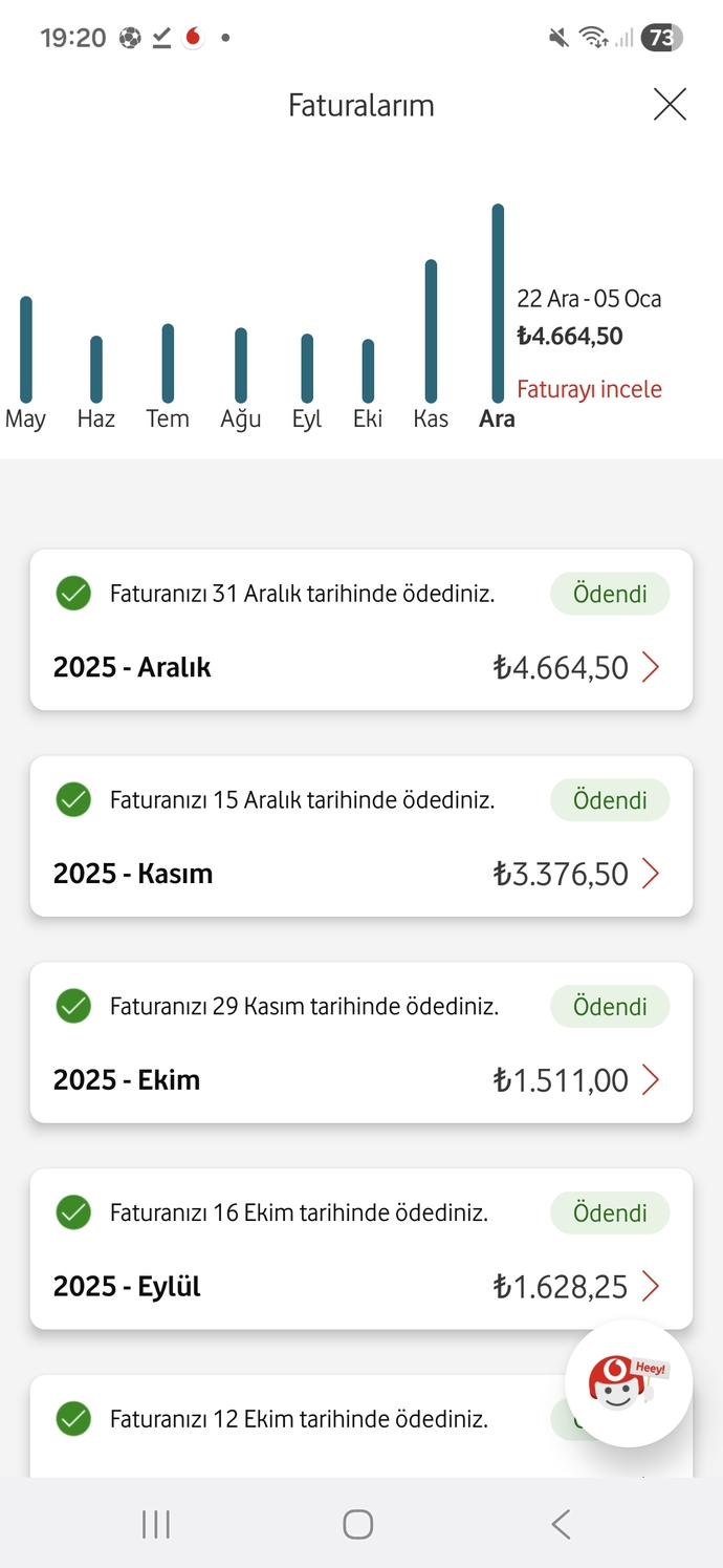 Telefon faturan en son gaç gayme geldi?