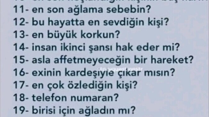 Sorabilirsinizzz sıkıldım da biraz?