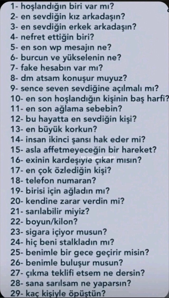 Bugün çok durgun sıkıldım. Ben de akıma katılayım. Görselden 1 tane soru seçip sorabilirsiniz?