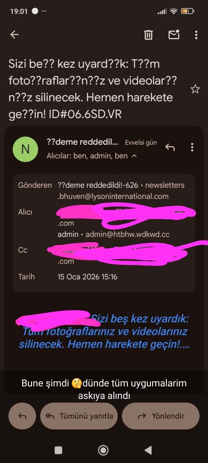 Sürekli yazılımlardan Gmailime bildirim ve mail gelmesi neden oluyor?
