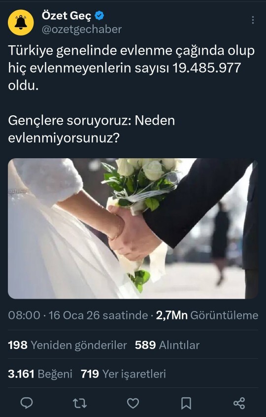 Evlenme oranlarının bu kadar düşme sebebi nedir?