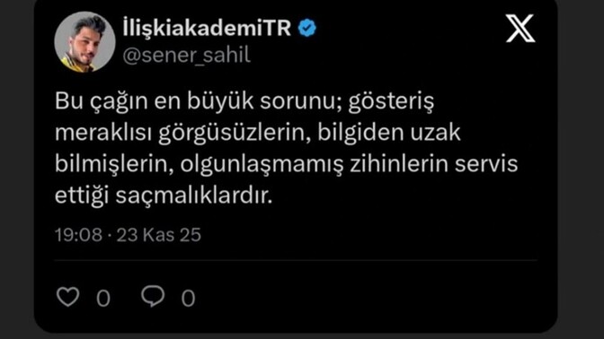 Bu çağın en büyük sorunu ne sizce?