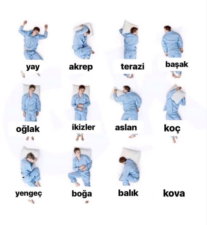 Burçlar nasıl uyurmuş?
