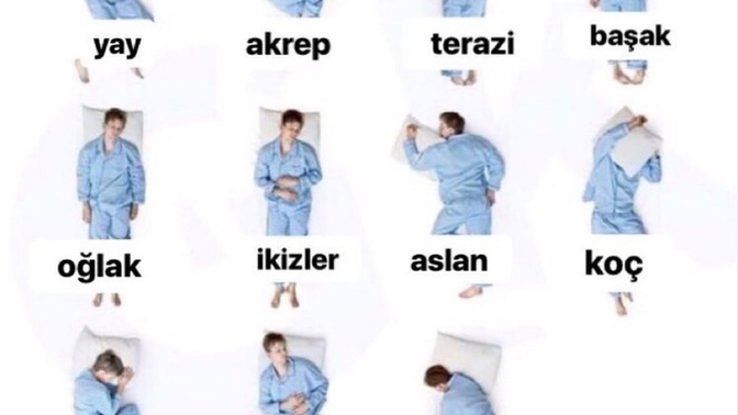 Burçlar nasıl uyurmuş?