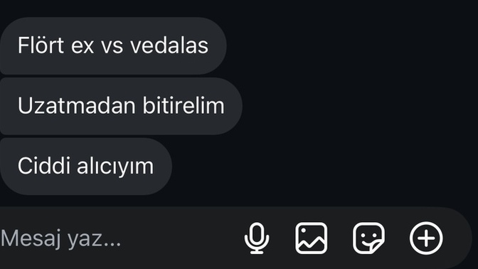 Bu ilk mesaja nasıl cevap verirdiniz?