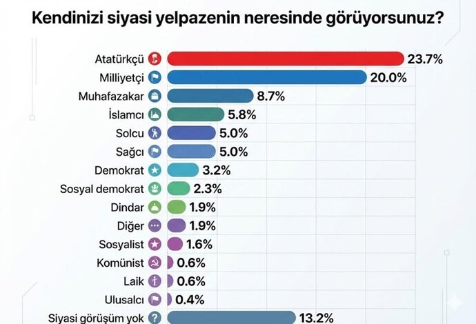 Kendinizi siyasi yelpazenin neresinde görüyorsunuz?