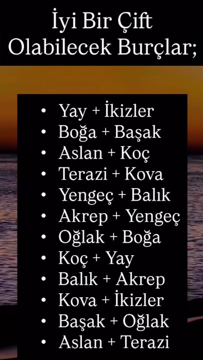 Hangi burç hangi burçla en uyumlu, en iyi çift kombinleri neler 💙?