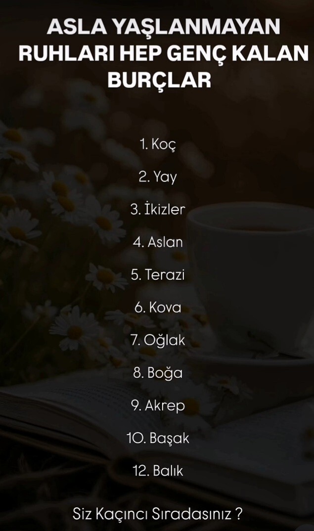 Genç ruhlumusunuzdur?