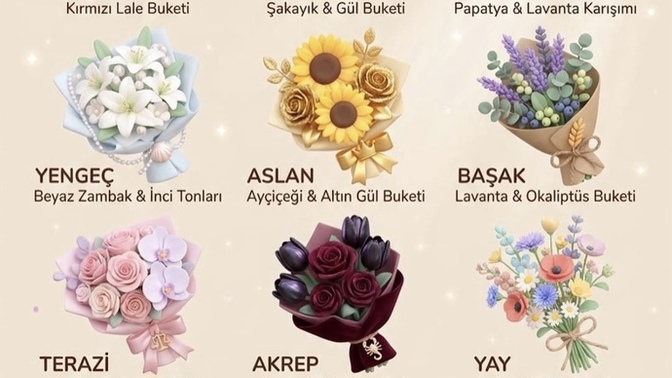 Burçlar Bir Çiçek Buketi Olsaydı?