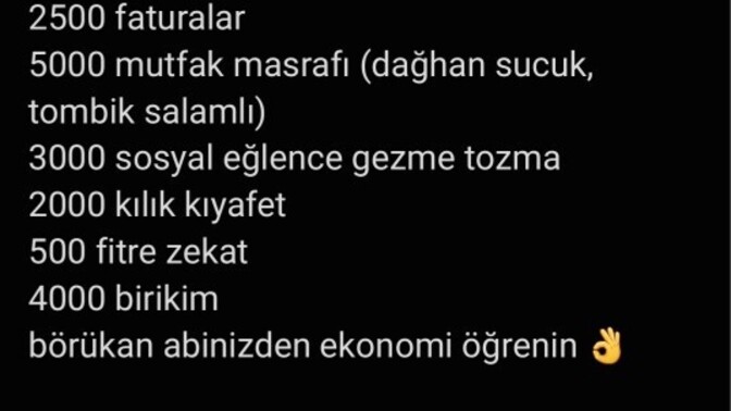 20 bin maaş bana gül gibi yeterken size nasıl yetmiyor?