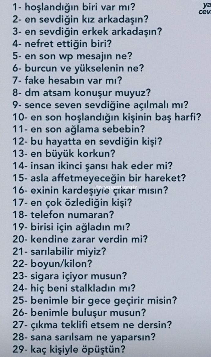 Herkes sordu bende soracağım. Bana bir soru sorsan hangi numarayı seçip ne sorardın 😂?