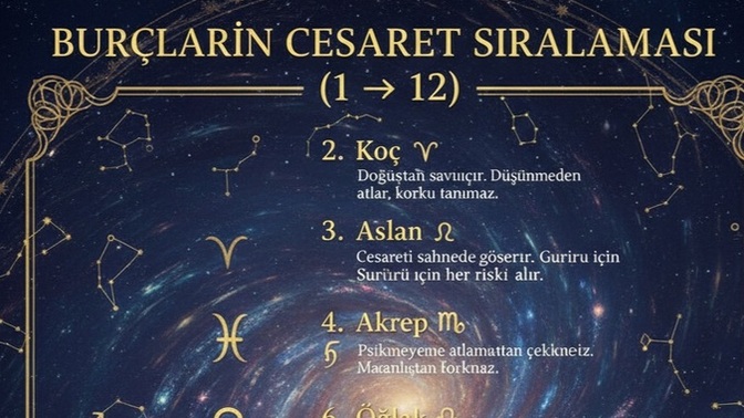 Burcuna göre en cesur burçlar listesinde kaçıncı sıradasın, gerçekten tutuyor mu 😅?