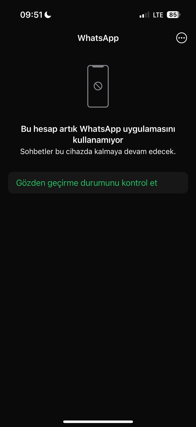 Whatsapp hesabim kapatıldı?